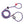 Load image into Gallery viewer, Reef (Purple/Rasp/Turq) Harness Lead NEW design! *insert is removable
