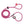 Load image into Gallery viewer, Retro (Pink/Purple) Harness Lead NEW design! *insert is removable
