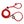 Load image into Gallery viewer, Red Reflective Harness Lead NEW design! *insert is removable
