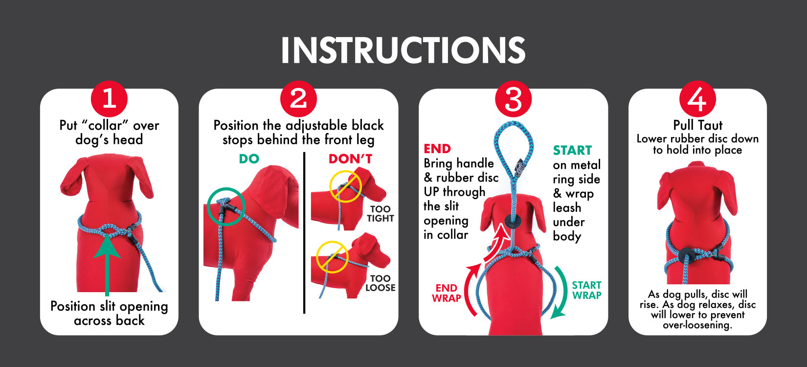 Red Reflective Harness Lead (WILL NOT SHIP UNTIL 9/16)